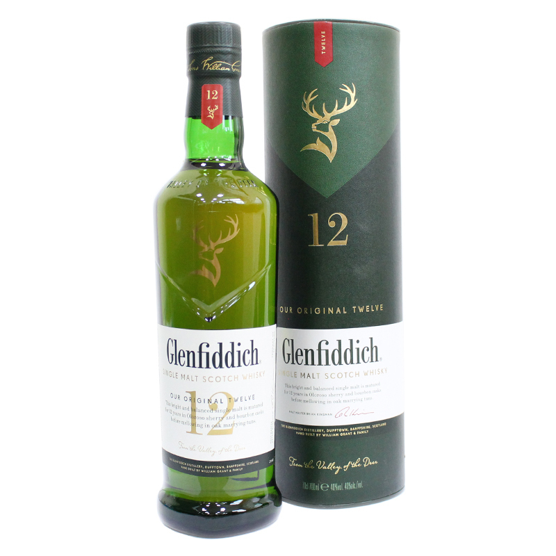 Glenfiddich 12 ani in cutie 0.7L