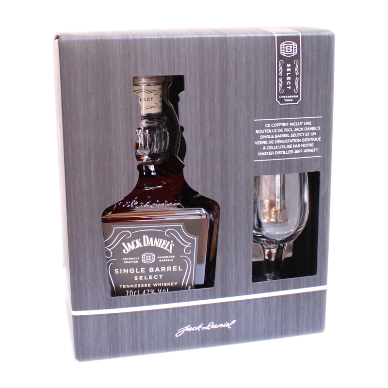 Jack Daniel's Singel Barrel in cutie cu pahar 0.7L