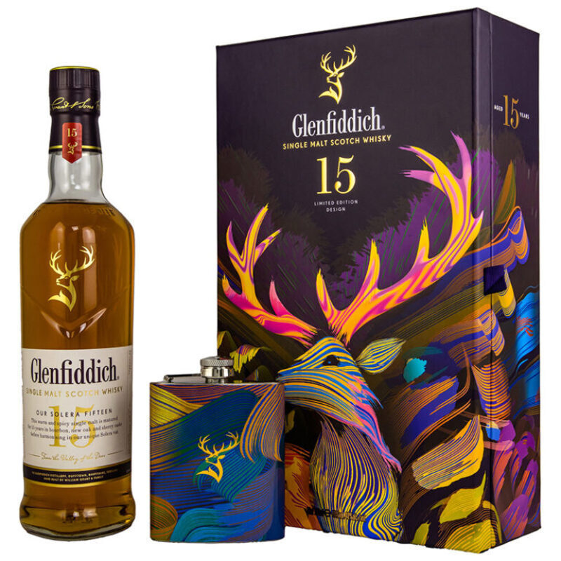 Glenfiddich 15ani Solera Reserve in cutie cu plosca 0.7L