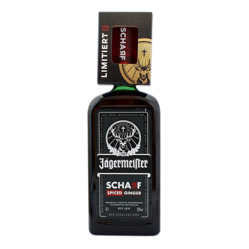 Jagermeister Scharf cu pahar shot 0.7L