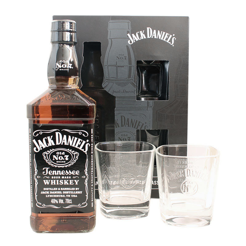 Jack Daniel's in cutie cu 2 pahare 0.7L SGR