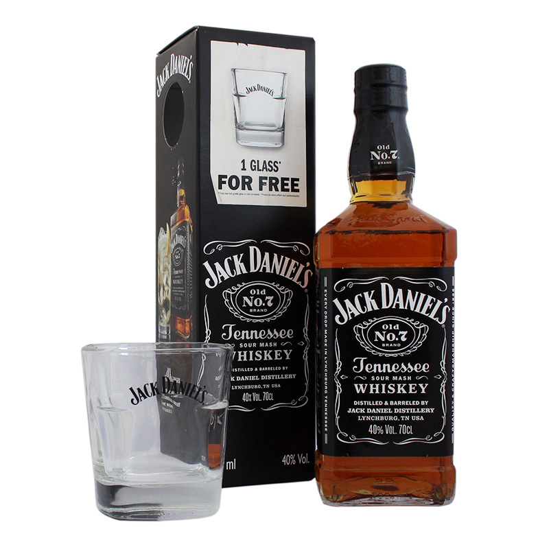 Jack Daniels in cutie cu un pahar 0.7L SGR