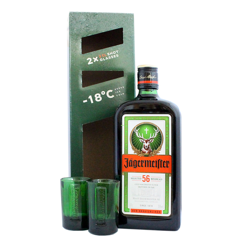 Jagermeister 0.7L + 2 pahare shot SGR