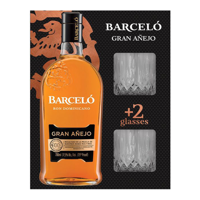 Barcelo Gran Anejo cu 2 pahare0.7L SGR